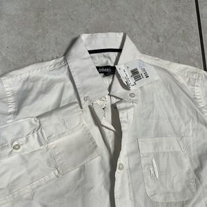 NWT Johnnie -O Boys White Long‎ Sleeve Button Down